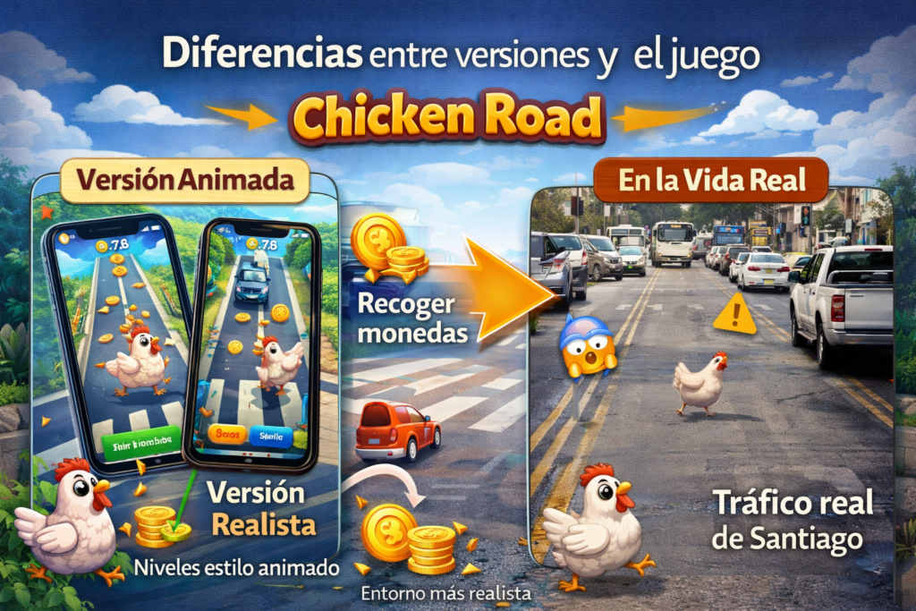 Diferencias entre versiones y el juego Chicken Road real